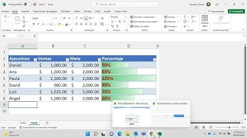 Barra de progreso en Excel I sin usar gráficos.