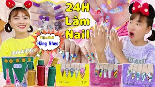 Tiệm Nail Hằng Nheo - Thử Thách 24H Làm Nail Kiếm 40 Đô La | Hằng Nheo Official