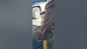 My 1st throws and testing the new profiled edge on my Wyatt Hines  custom throwing axe