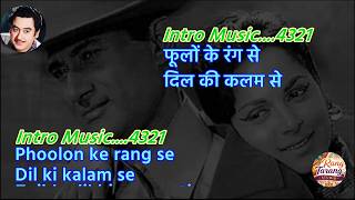 Phoolon Ke Rang Se  Karaoke With Scrolling   Kishore Kumar Karaoke  Hindi Sing Along