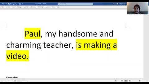 Restrictive and Nonrestrictive Elements Video