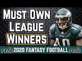 Must Own League Winners - 2020 Fantasy Football Late Round Targets