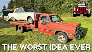 Can I Drive This Terrifyingly Sketchy 1992 Dodge D350 'Ramp Truck' Home? (Towing My New Project Car) by Dead Dodge Garage 10,670 views 1 month ago 24 minutes