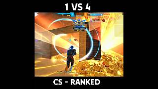 20 Second = 1 Vs 4 clutch #shortfeed #freefire