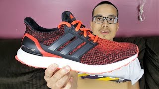 adidas ultra boost 2.0 core black solar red