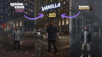 NVE vs QuantV vs Vanilla ( GTA 5 Enhanced ) | MAY 2025 GTA V Graphic Comparison😱| UHD 4k