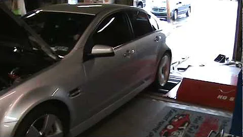 2009 Pontiac G8, kooks headers/exhaust roto-fab cold air intake on dyno