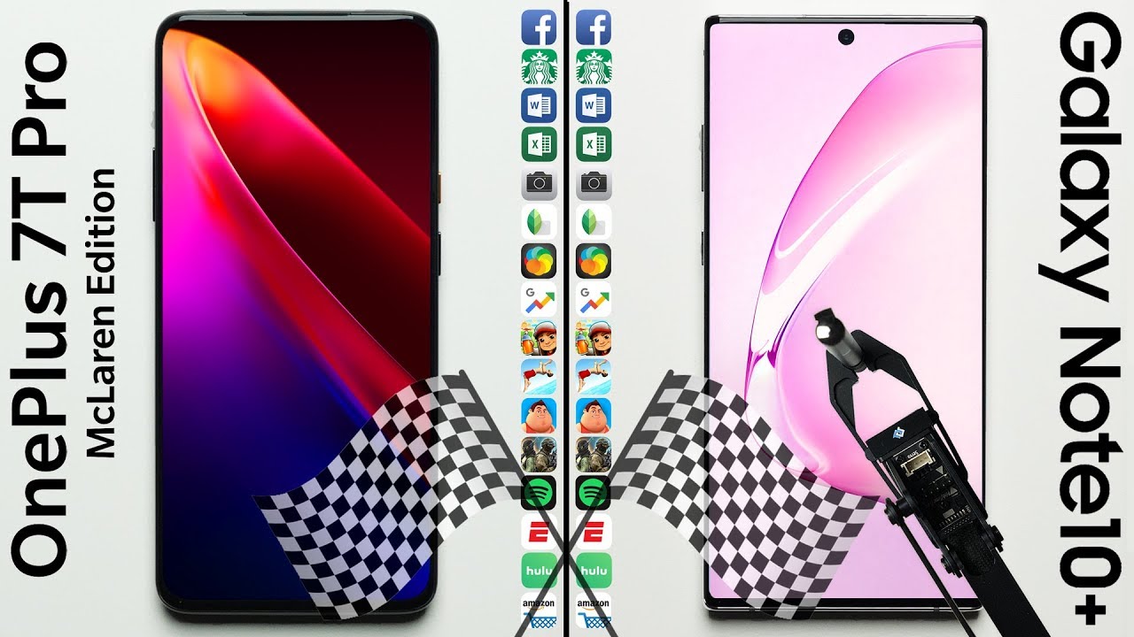 Update OnePlus 7T Pro (McLaren Edition) vs. Galaxy Note 10+ Speed Test