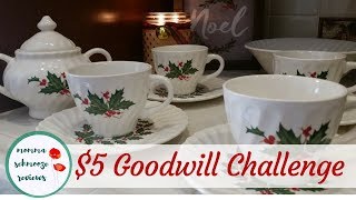 $5 GOODWILL CHALLENGE // CHRISTMAS 2017 EDITION // HOLLY & IVY