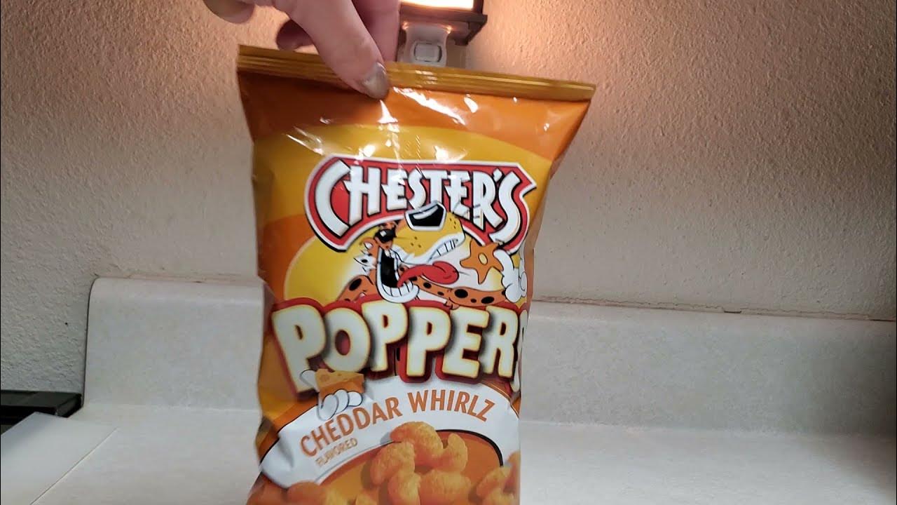 new? Chester's poppers cheddar whirlz YouTube