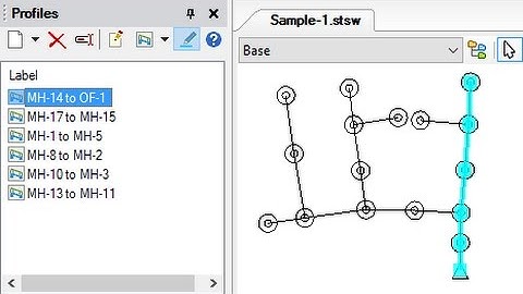 Automatic creation of profiles (Long sections)