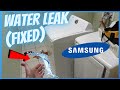 Samsung Washer Leaking From Bottom wa40j3000aw Top Loader Fixed