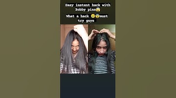 How to do small zigzag middle partition with Bobby pins/easy instant hack #youtubeshorts #shorts