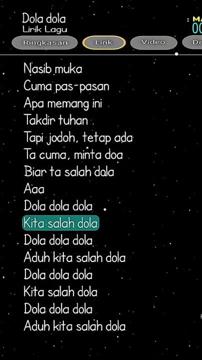 LIRIK LAGU DOLA DOLA #tranding