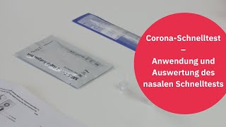 Nasaler Corona Schnelltest: Anleitung zur richtigen Anwendung und Auswertung des Tests | COVID-19