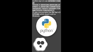 Python Create unix timestamp five minutes in the future #shorts