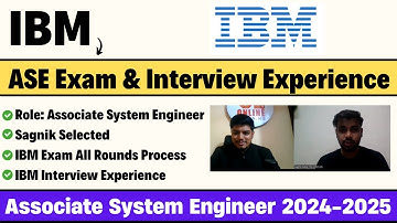 🔥IBM ASE Interview Experience | Sagnik Selected | IBM ASE Exam, Interview Process 2024-2025