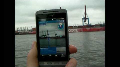 Layar + vesseltracker.com on Android HTC Hero