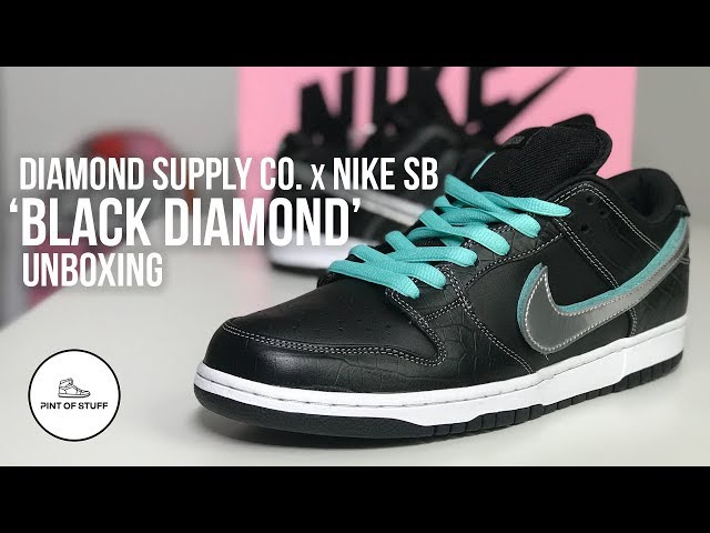 Bedst naturlig skitse Nike SB 'Black Diamond' OG QS Dunk Low Sneaker Unboxing - YouTube