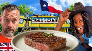 Brits Try Texas’s Biggest Steak at the Big Texan