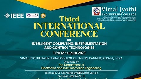 Third International Conference On Intelligent Computing, Instrumentation And Control Technologies