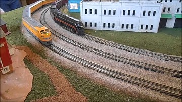 N scale model train action