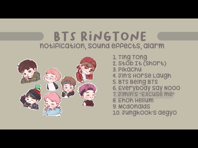 BTS Ringtones, Notifications, Sound Effects and Alarm┃Free download with link class=