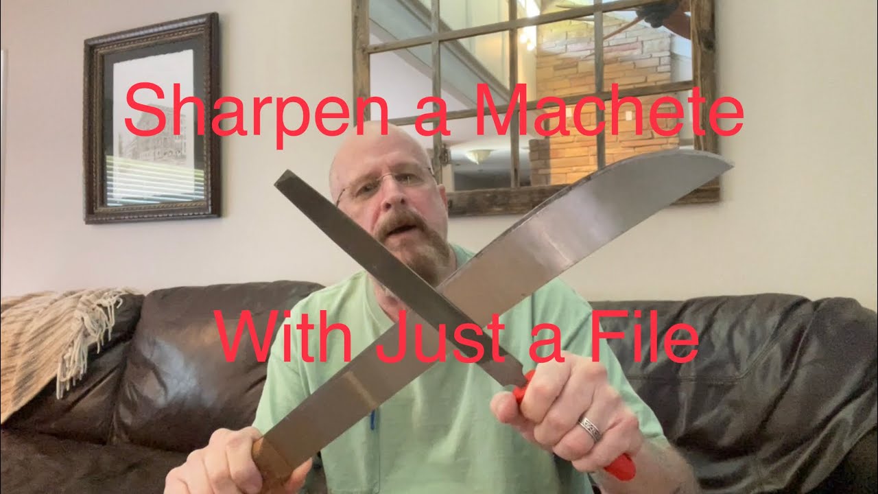 How to sharpen your MACHETE  Accusharp 001c BLADE change and DEMO 