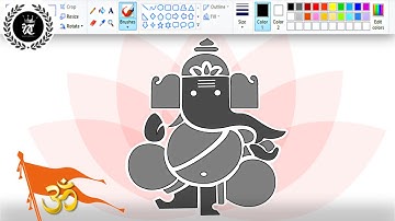 Ganesh Ji Ki Drawing | How to Draw Sri Ganesh in MS Paint | Ganesh Chaturthi Drawing |Ganesh Drawing