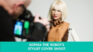Sophia the robot's Stylist cover shoot