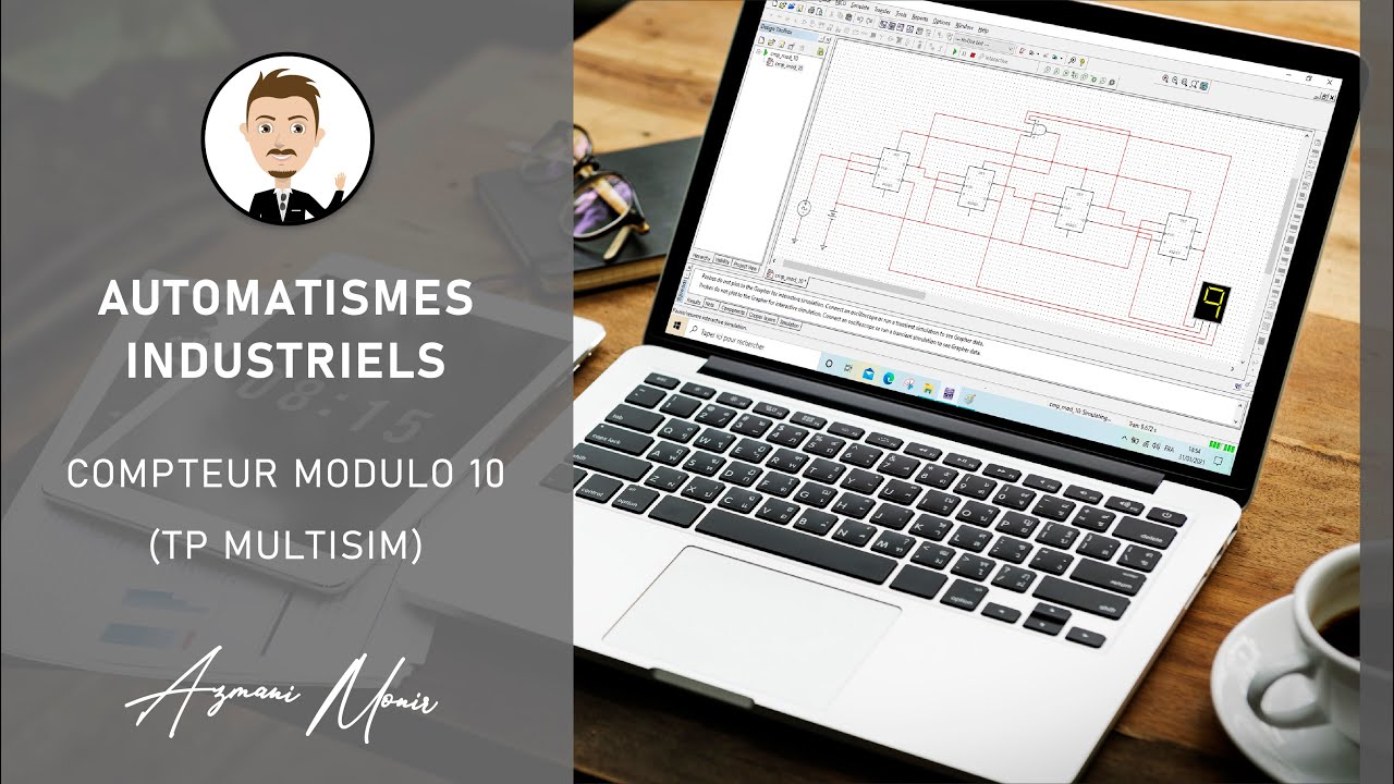 Automatismes industriels – Compteur modulo 10 (MultiSim)