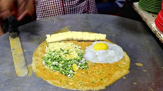 Roadside  Unrepared 5 Layer Omelette Street Dish | Egg Street Food | Indian Street Food