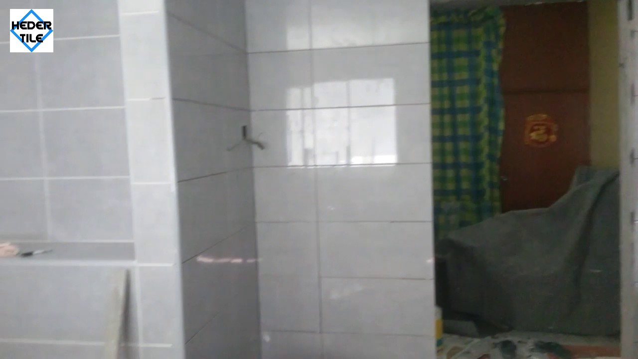 KERJA PEMASANGAN TILE  DAPUR  DINDING DAN LANTAI YouTube