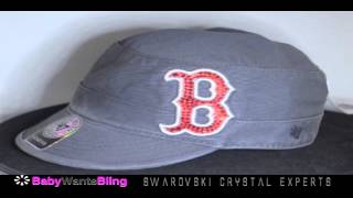 Boston Red Sox Bling Womens Cadet Hat Cap 47 Brand Swarovski Crystals