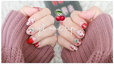 HOW I DO MY NAILS USING GEL NAIL DESIGN TIP  RED C...