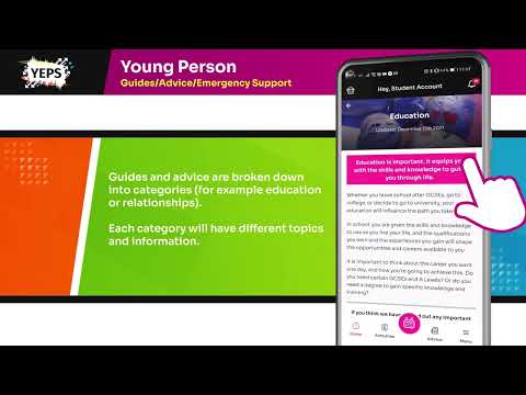 YEPS App - Advice & Guidance Section