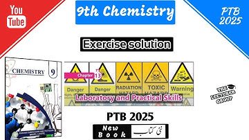 9th Class Chemistry new book Chapter 13 | Exercise Solution | Laboratory and Practical Skills