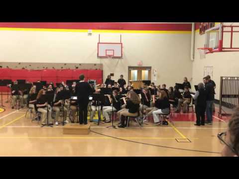 Carlisle Middle School Band Concert warming up fall 2015