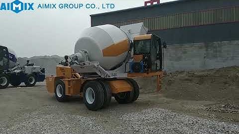 AIMIX 3.5C Self Loading Concrete Mixer Test before Sent to Kenya