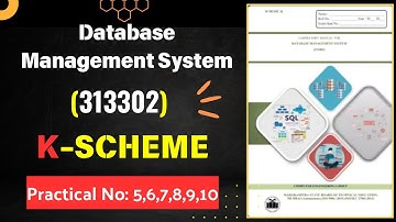 Database Management System | solved manual | manual answer | k scheme | DMS | 3rd semester 313302#5
