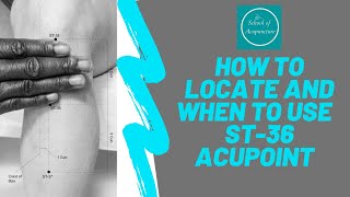 How to locate and when to use ST-36 acupoint