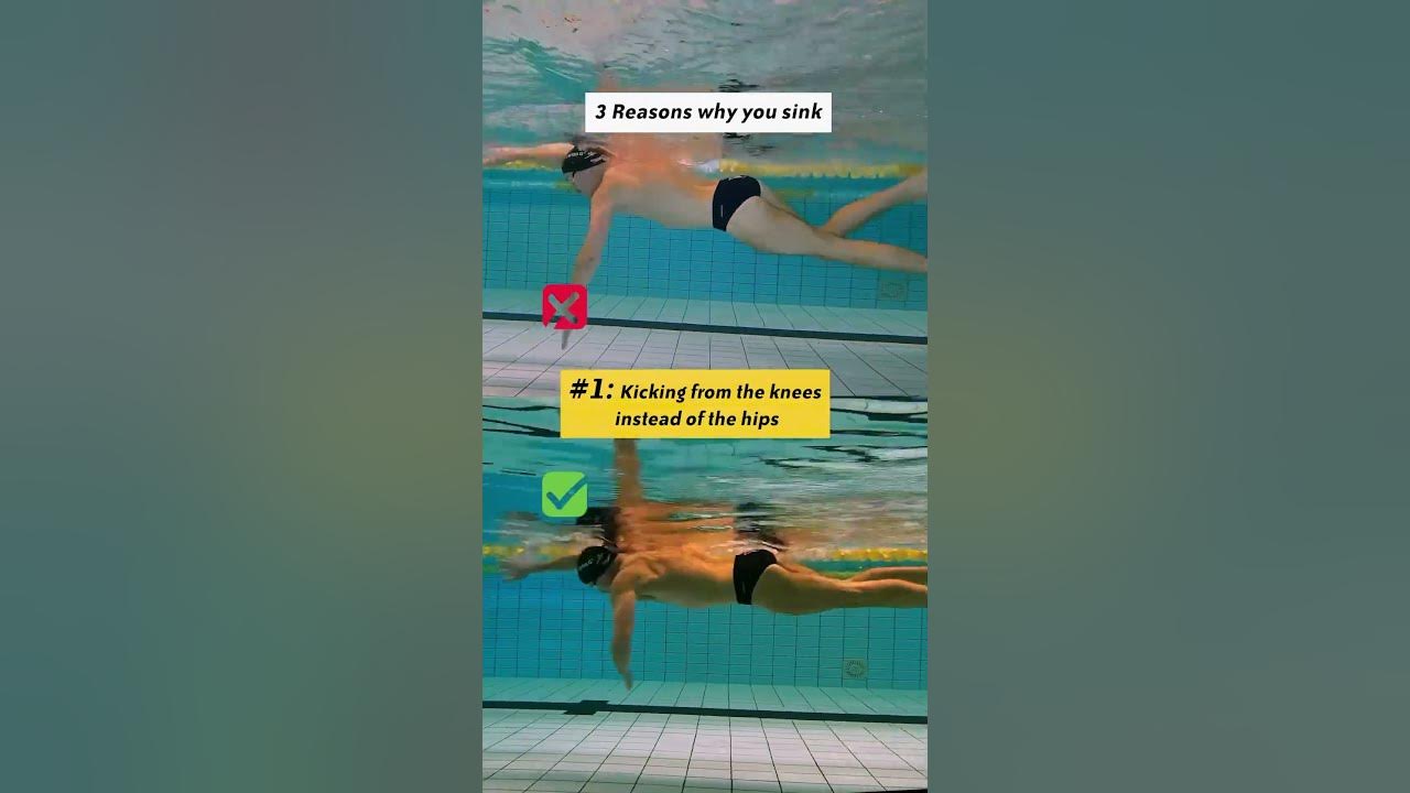 3 reasons why you sink when swimming freestyle #swimming