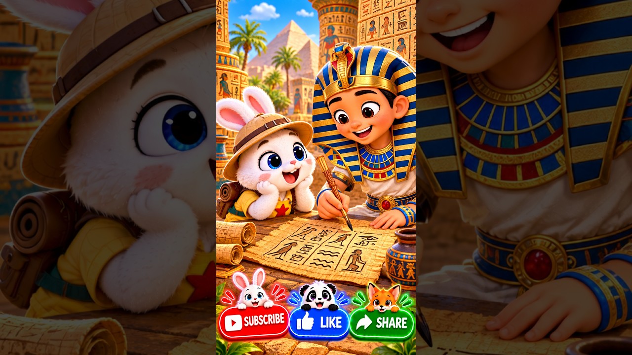 🐰📜 How Did Ancient Egyptians Write? ✍️😲 | Papyrus for Kids #shorts