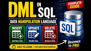 DML in SQL Explained🔥| INSERT, UPDATE, DELETE with Examples