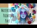 Watercolour Speed Painting: Festival Girl Part 1- The Under Painting