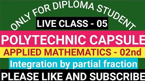Applied Mathematics-2nd Integration by partial fraction