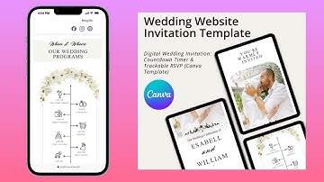 Create a Stunning Wedding Invitation Website in Canva | Editable Wedding Website Template Tutorial