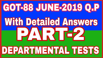 GOT 88 MAY/JUNE 2019 QUESTION PAPER WITH ANSWERS DEPARTMENTAL TESTS