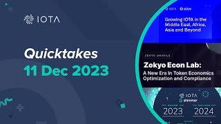 IOTA Quicktakes 11.12.2023: Defining Moments Meetup Tomorrow, Zokyo Econ Lab Audit of IOTA & more!