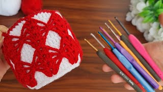 Wow How to make an eye-catching crochet home ornament How to knit pots and small box.